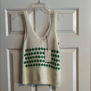 Women's Cream and Green St. Patrick’s Top